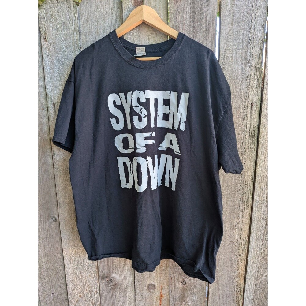 System of a Down T Shirt 2018 Aftershock Festival 2XL XXL Black Short Sleeve